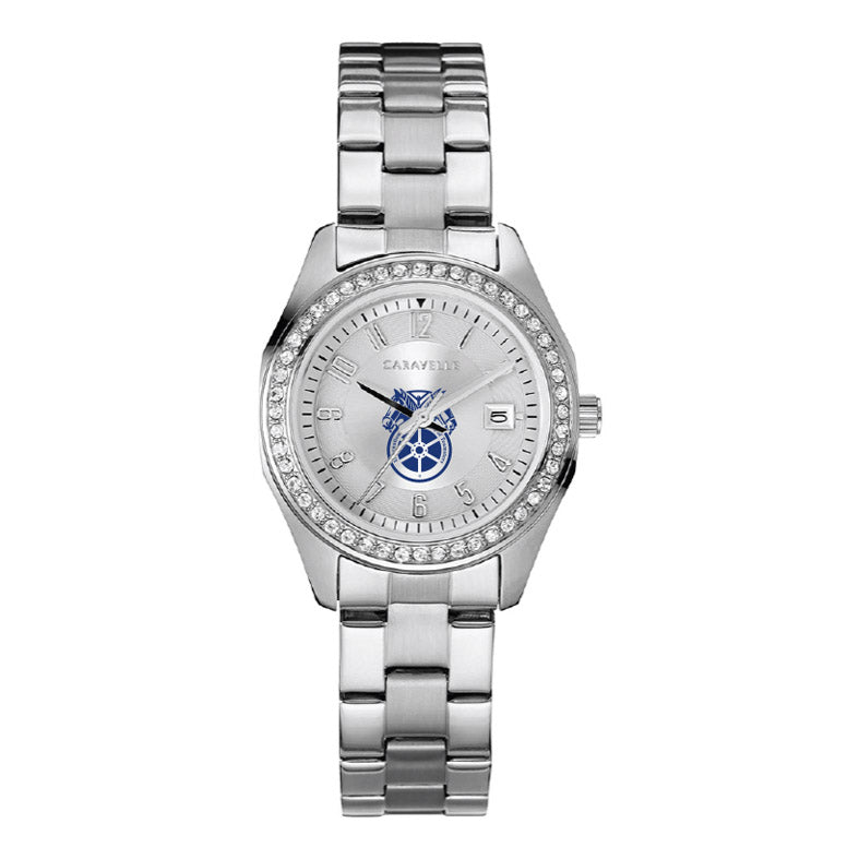 Women's Caravelle Crystal St Steel Watch – TeamsterWear